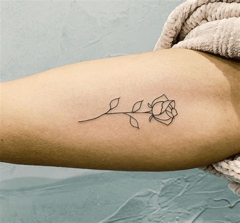 rosa tattoo|rose minimalist tattoo.